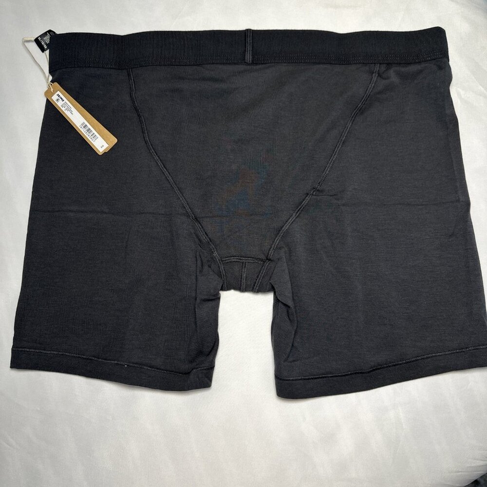 SKIMS COTTON MENS 5" BOXER BRIEF ONYX BLACK NWT XL - Picture 2 of 9